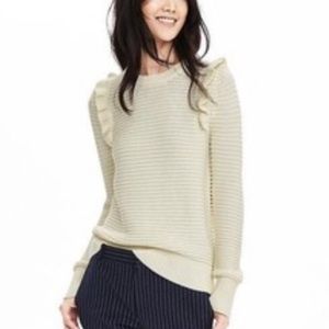 Banana Republic Ruffle Sleeve Sweater